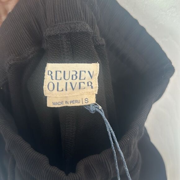 Reuben Oliver French Terry Jogger Pants Elastic Waistband Men's Black Size S NWT - Picture 5 of 7